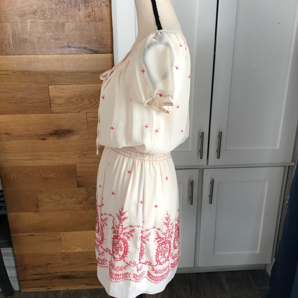Max Studio Cream/Red Dress - Picture 2 of 3